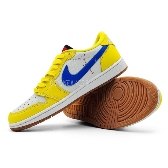 Унисекс кроссовки Nike Travis Scott x Air Jordan 1 Yellow